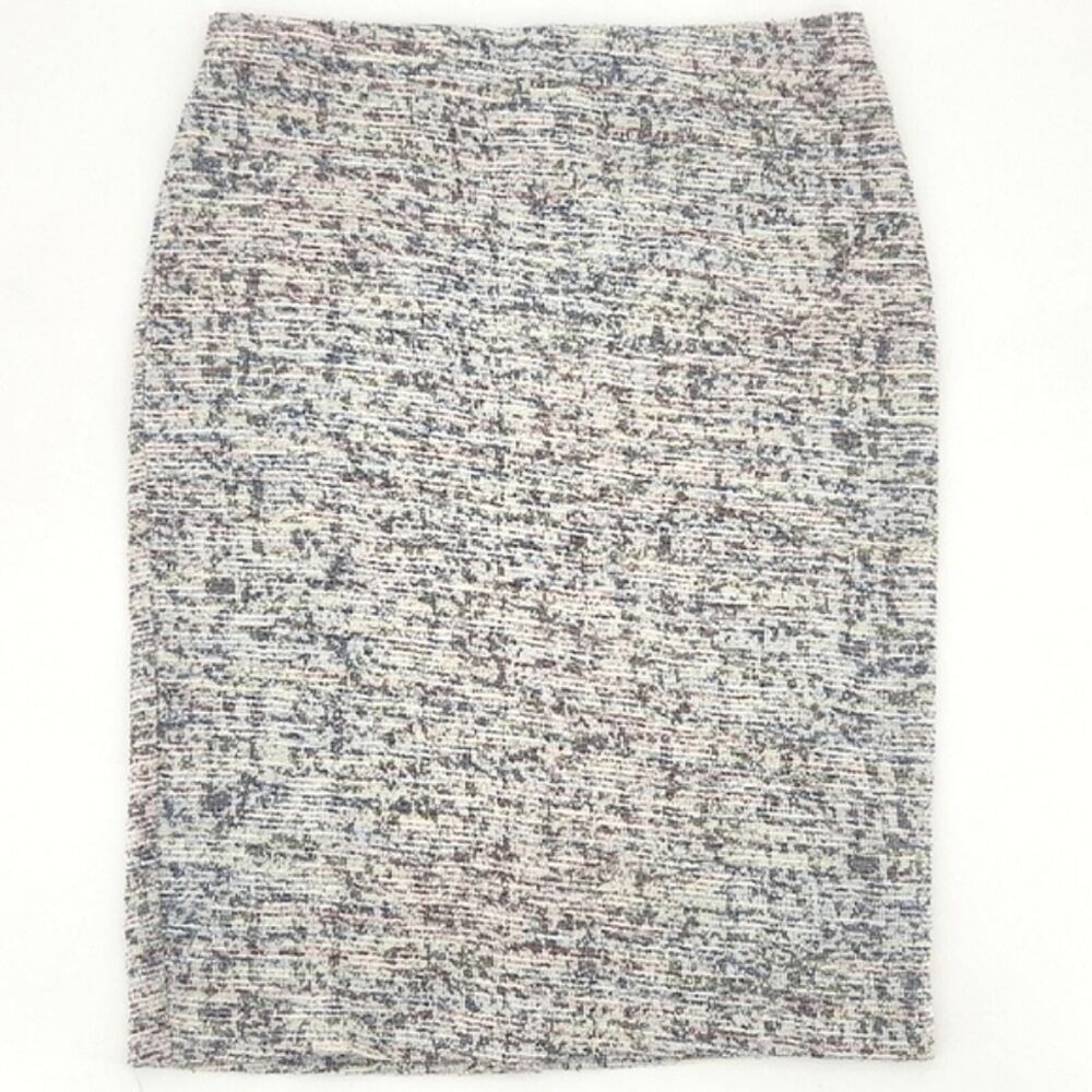 Philosophy Pencil Skirt Size 10 Womens Blush Pink Ivory White Tweed Knee Length